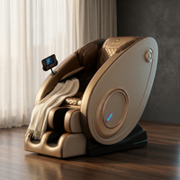 Massage Chair Zero Gravity Full Body with Heating and Bluetooth - Gold — Studio Shot