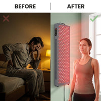 Red Light Therapy Panel Device – Full Body Panel, 660Nm Red & 850Nm near Infrared Light Therapy, LED Light Therapy Lamp, 300 Dual Chip Leds, Timer, Hanging Kit Included – PRO1500 — Before & After