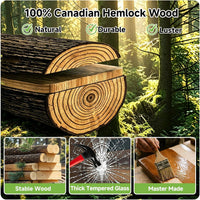 Infrared Sauna with 660 & 850Nm Red Light Therapy, Full Spectrum Sauna with 7 Heater, 1290W 120V, Fast Heat-Up, 1 Person Canadian Hemlock Wood Dry Sauna for Indoor, Home Gym, 31.5*30.3*67"